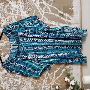 Catherine’s 2X Shades of Blue Blouse